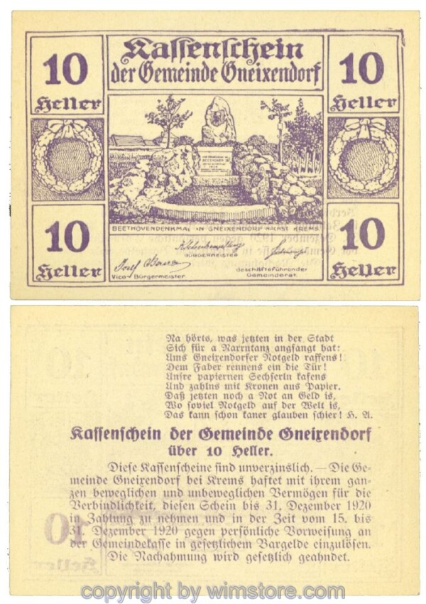 Gneixendorf, J00241N45, 10 Heller; 1-