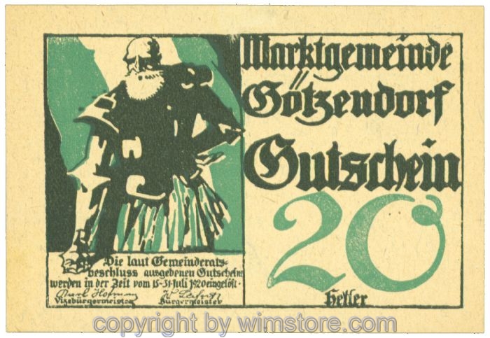 Götzendorf, J00246IIa, 20 Heller; 1