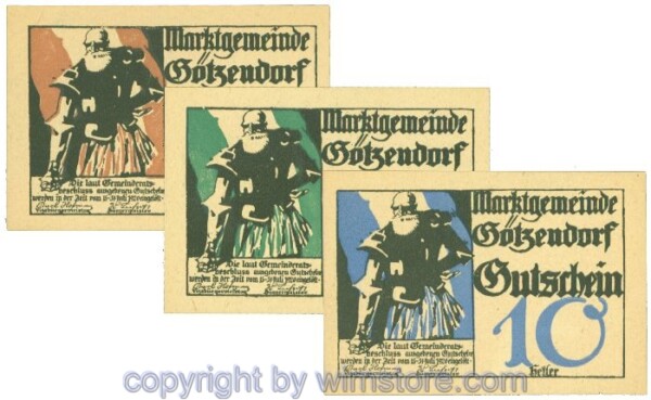 Götzendorf, J00246IIa, Serie 10, 20, 50 Heller; 1