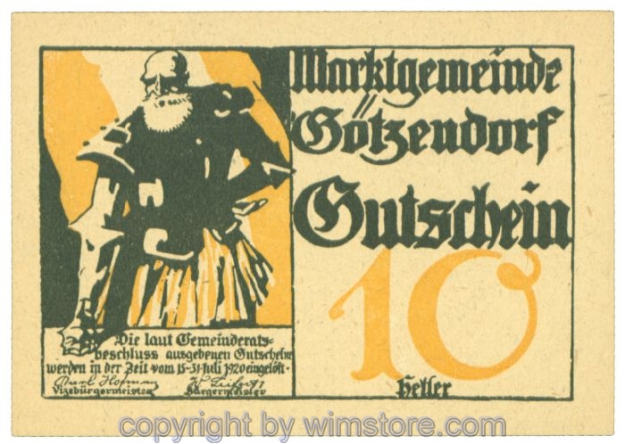 Götzendorf, J00246IIc, 10 Heller; 1