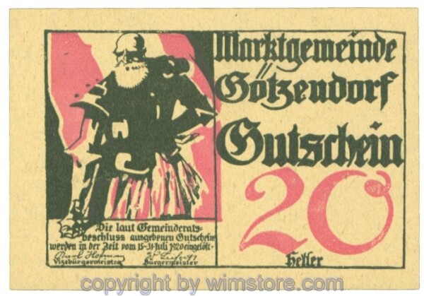 Götzendorf, J00246IIc, 20 Heller; 1