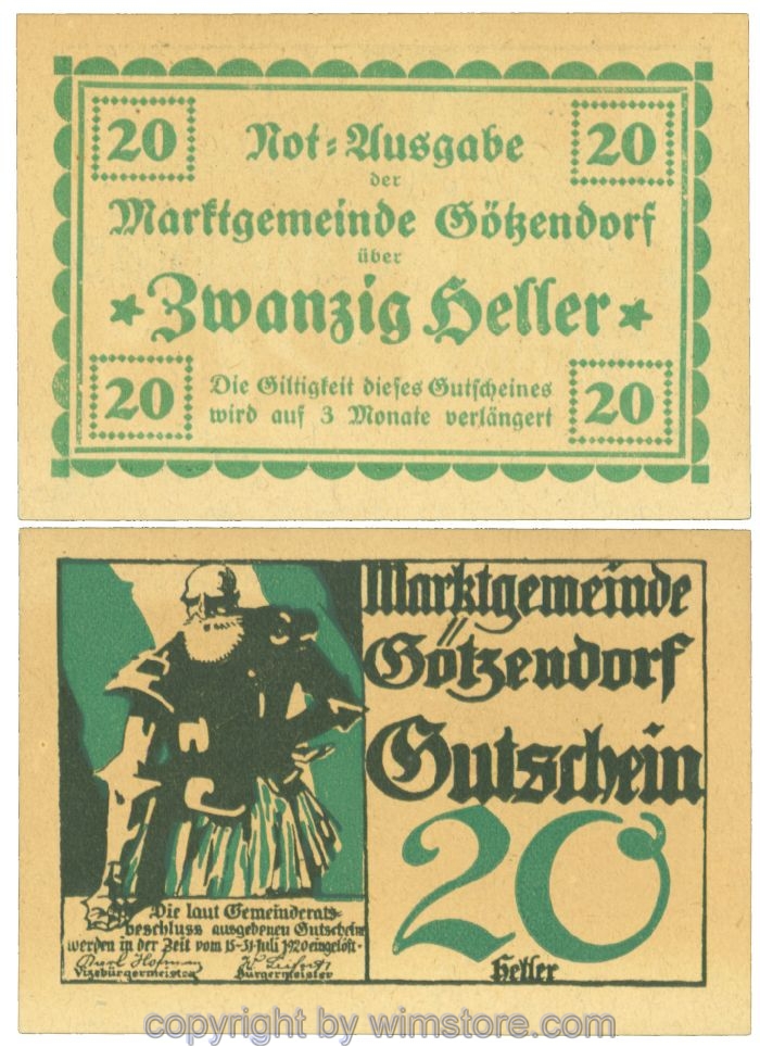 Götzendorf, J00246IIe, 20 Heller; 1