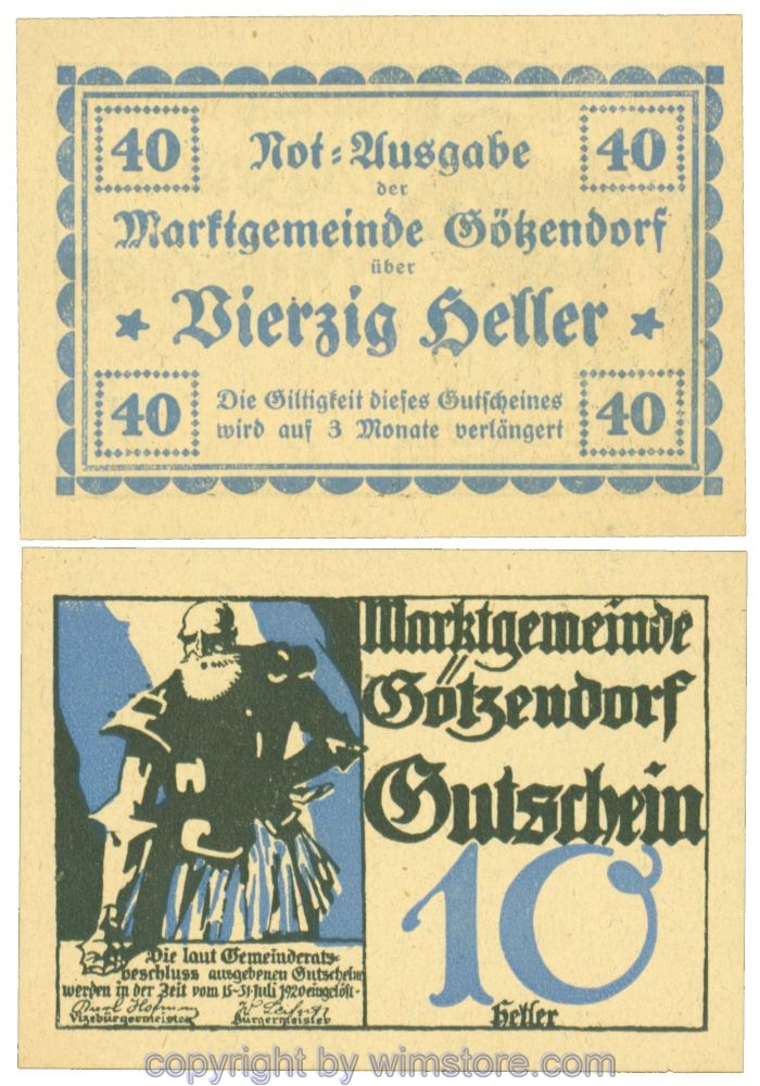 Götzendorf, J00246IIe, 40 Heller; 1