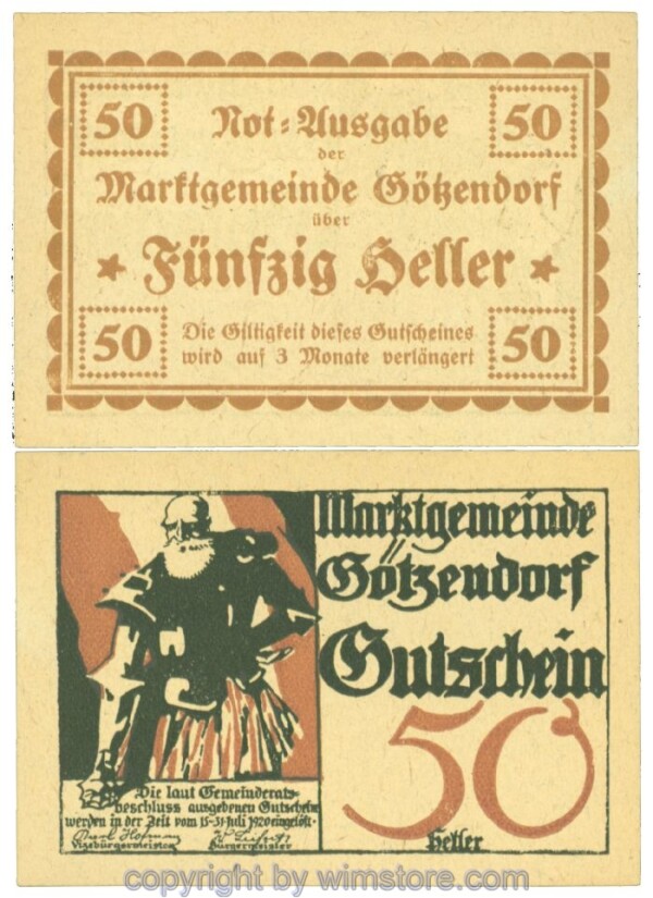 Götzendorf, J00246IIe, 50 Heller; 1