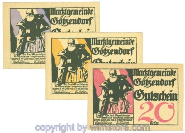 Götzendorf, J00246IIf, Serie 20, 40, 50 Heller; 1