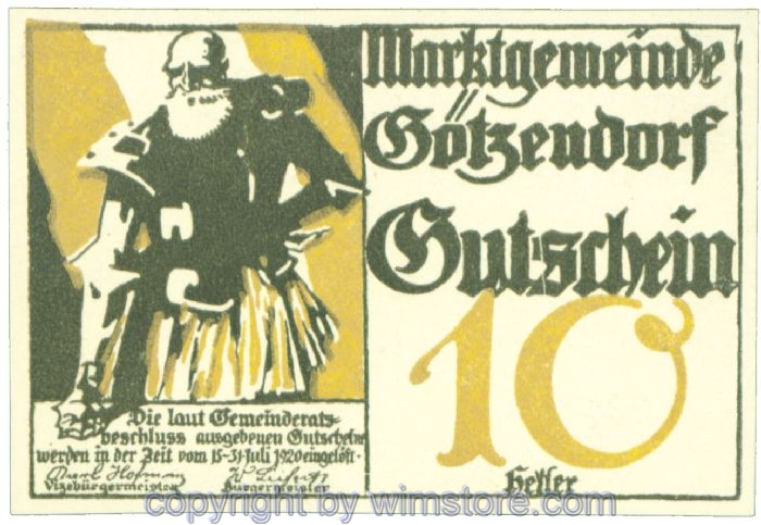 Götzendorf, J00246Sa, 10 Heller; 1