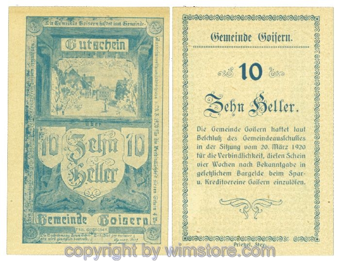 Goisern, J00247IIa, 10 Heller; 1