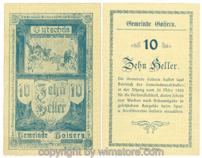 Goisern, J00247IIb, 10 Heller; 1