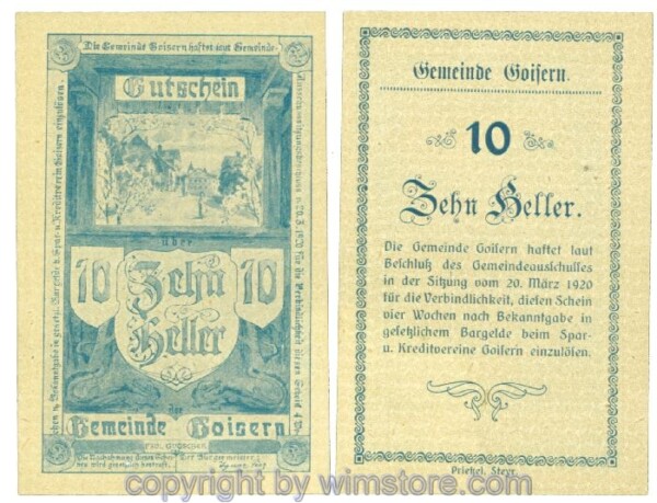 Goisern, J00247IIb, 10 Heller; 1-