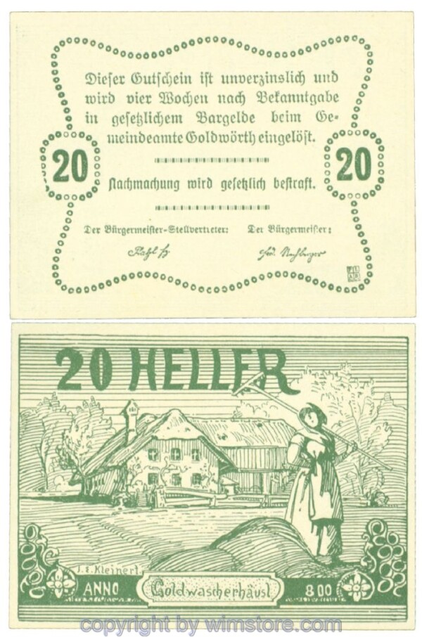 Goldwörth, J00248bF, 20 Heller; 1