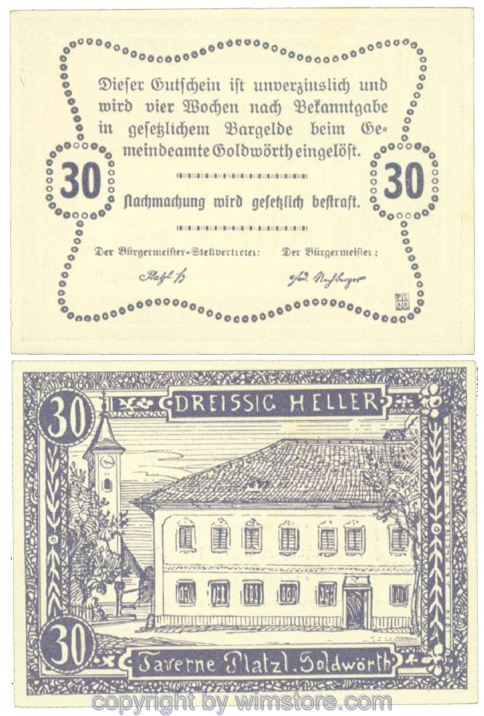 Goldwörth, J00248b, 30 Heller; 1