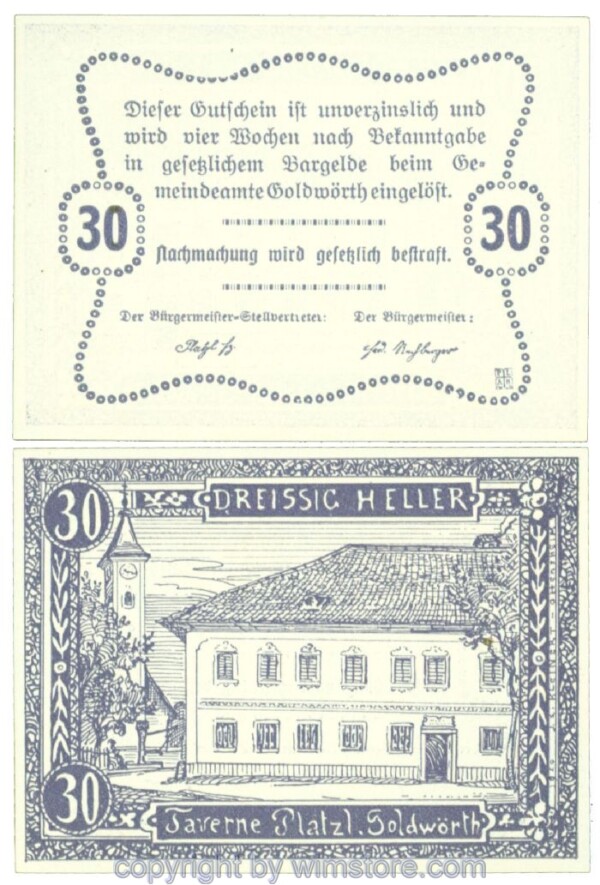 Goldwörth, J00248b, 30 Heller; 1-