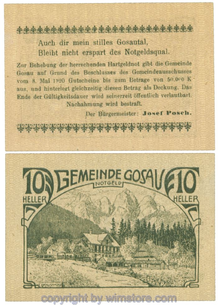 Gosau, J00251, 10 Heller; 1