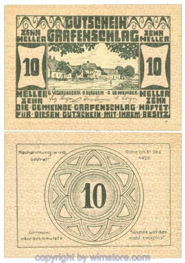 sn104788 Grafenschlag, J00255, 10 Heller; 1