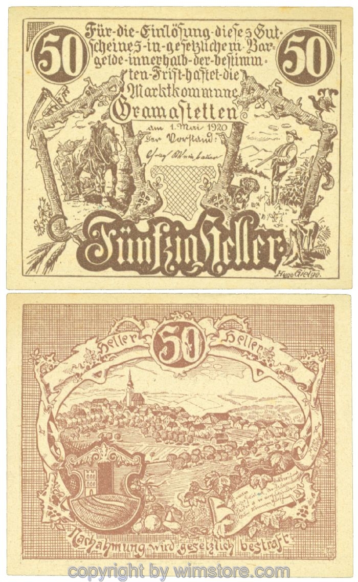 Gramastetten, J00256F, 50 Heller; 1-