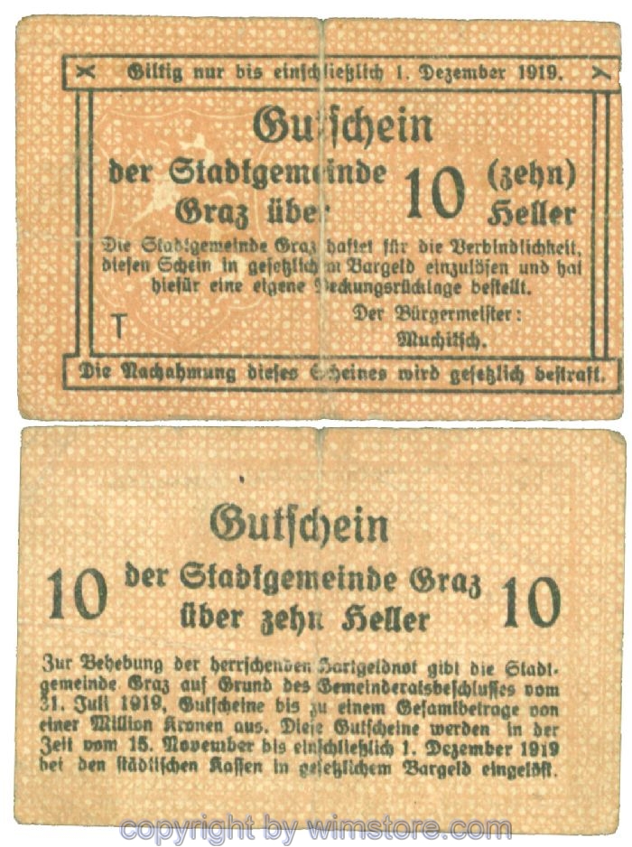 Graz, Stadtgemeinde, J00257aT, 10 Heller; 2
