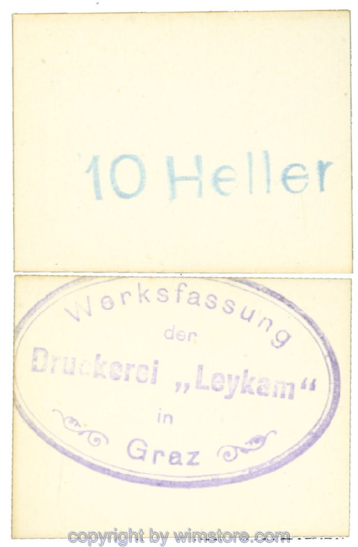 Graz, Prv. Leykam, J00263, 10 Heller; 1