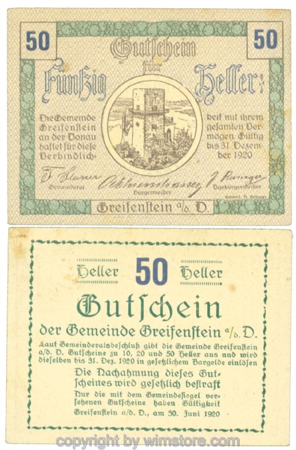 Greifenstein, J00275a, 50 Heller; 1-