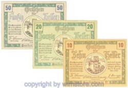 Greifenstein, J00275b1, Serie 10, 20, 50 Heller; 1