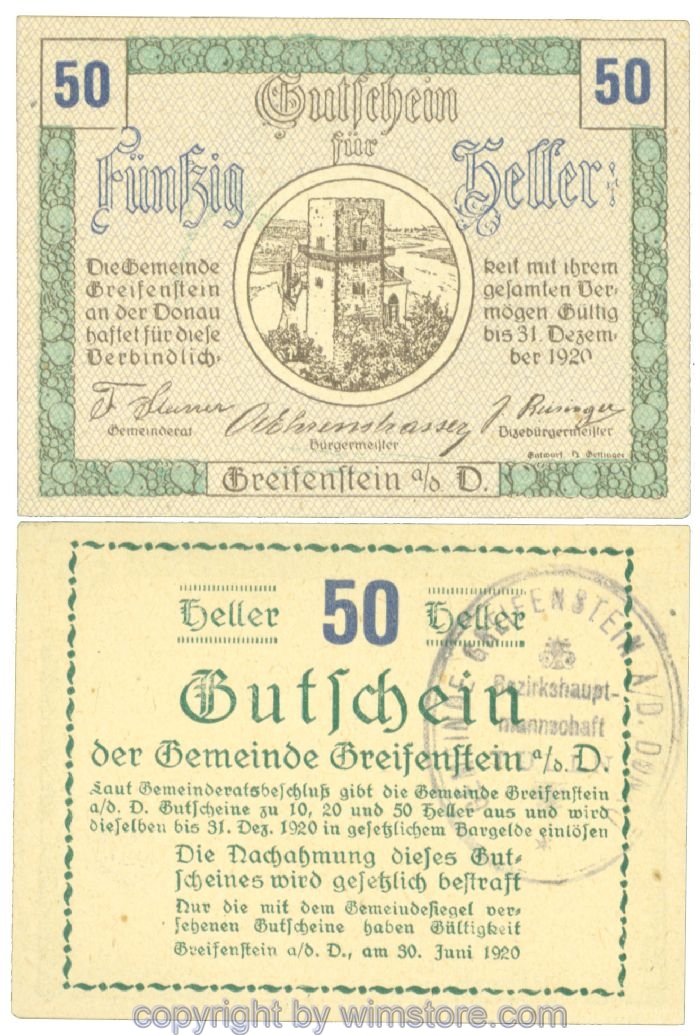 Greifenstein, J00275b1, 50 Heller; 1