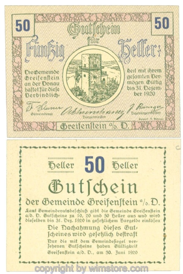 Greifenstein, J00275c, 50 Heller; 1