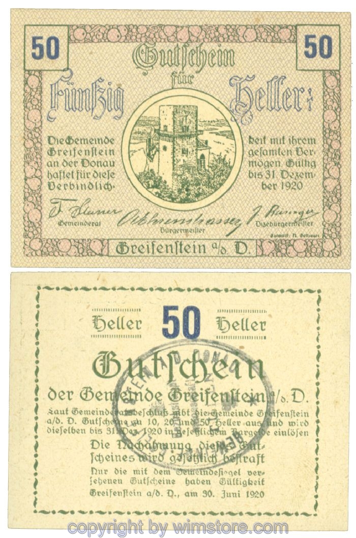 Greifenstein, J00275d2, 50 Heller; 1