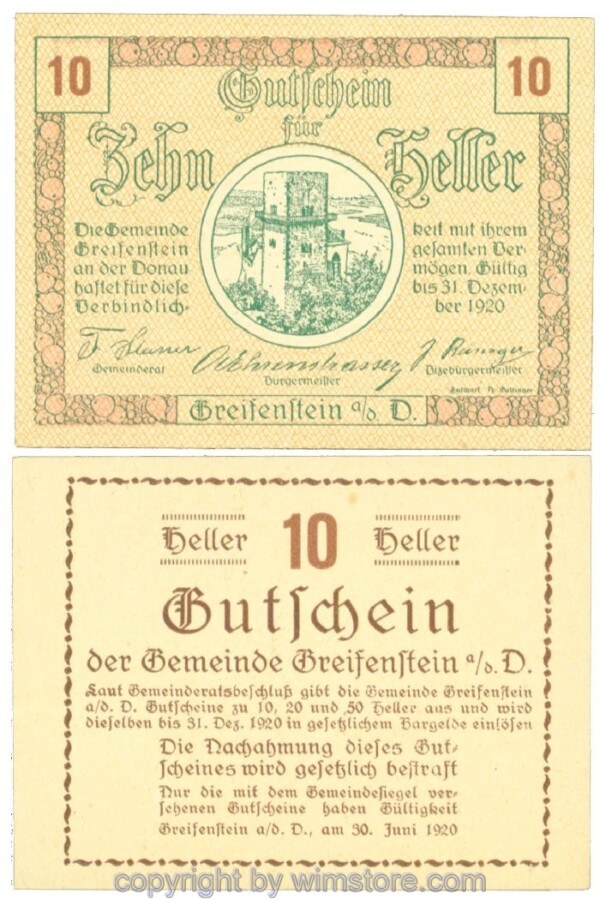 Greifenstein, J00275e, 10 Heller; 1