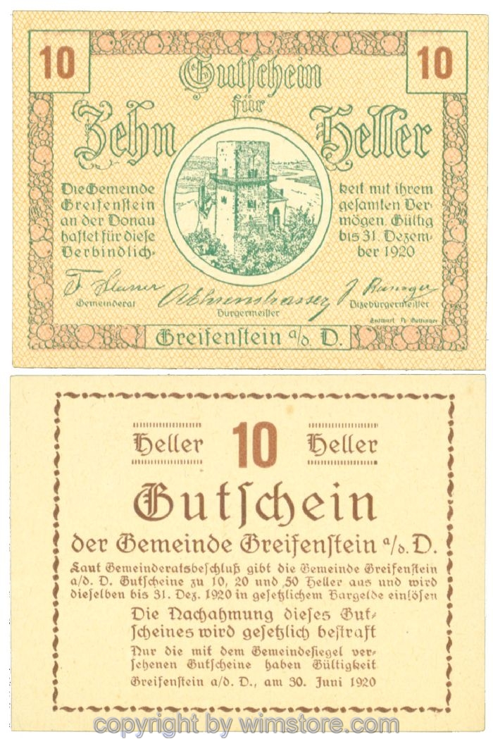 Greifenstein, J00275e, 10 Heller; 1