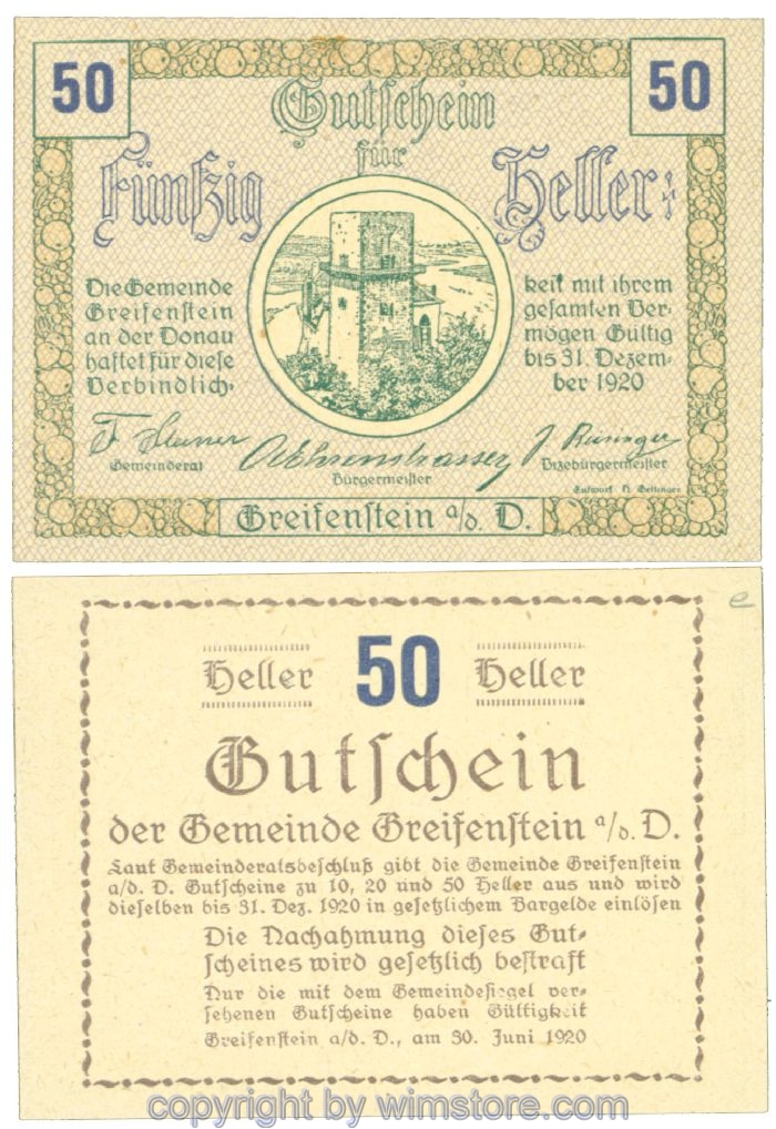 Greifenstein, J00275e, 50 Heller; 1