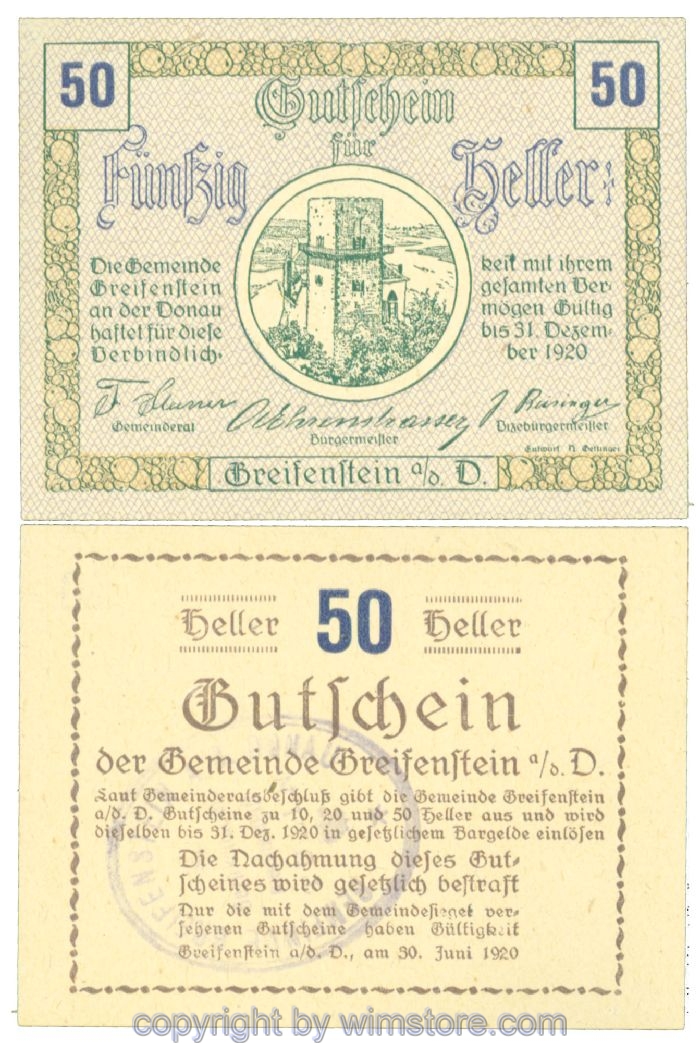 Greifenstein, J00275f2, 50 Heller; 1