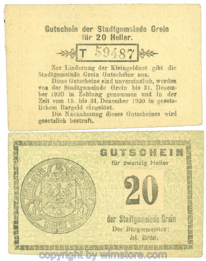 Grein, J00276Ia1, 20 Heller, Buchstabe T; 1-