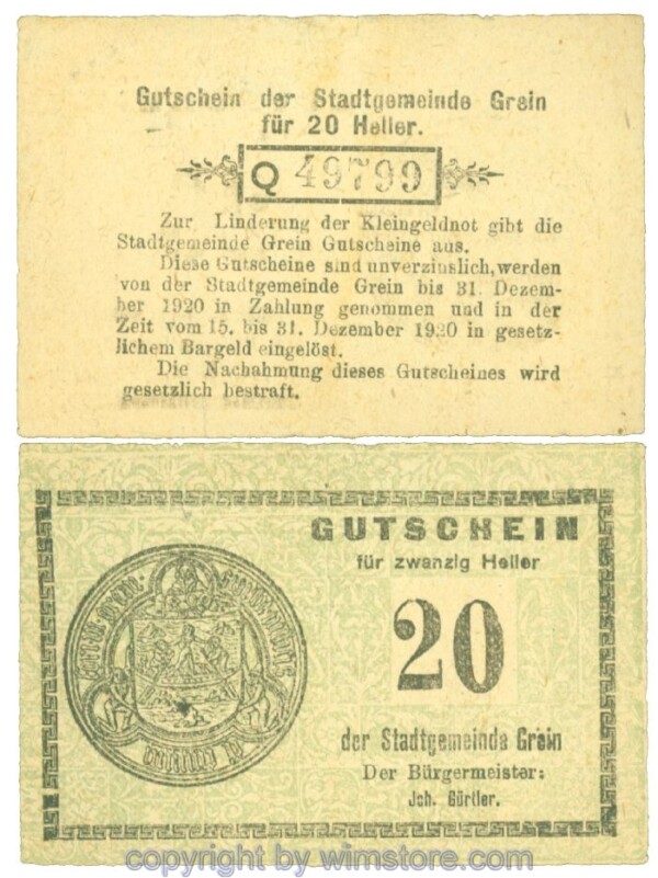 Grein, J00276Ia2, 20 Heller, Buchstabe Q; 2