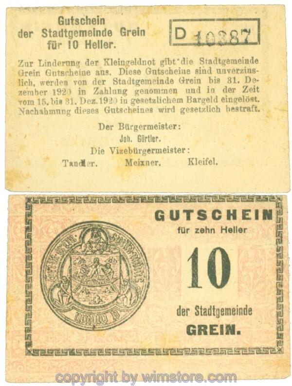Grein, J00276Ia3, 10 Heller, Buchstabe D; 2
