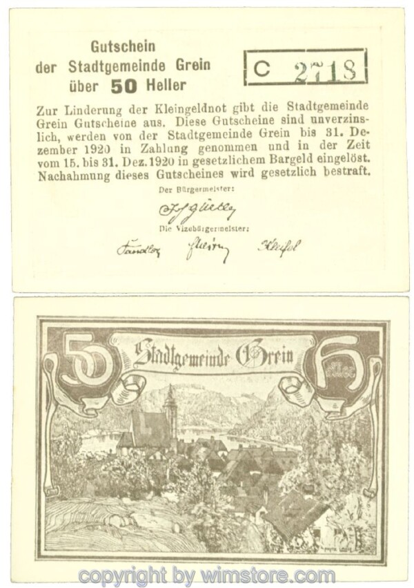 Grein, J00276Ia, 50 Heller, Buchstabe C; 1