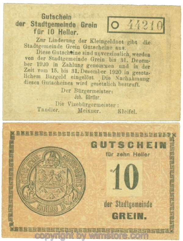 Grein, J00276Ib1, 10 Heller, Buchstabe O; 2