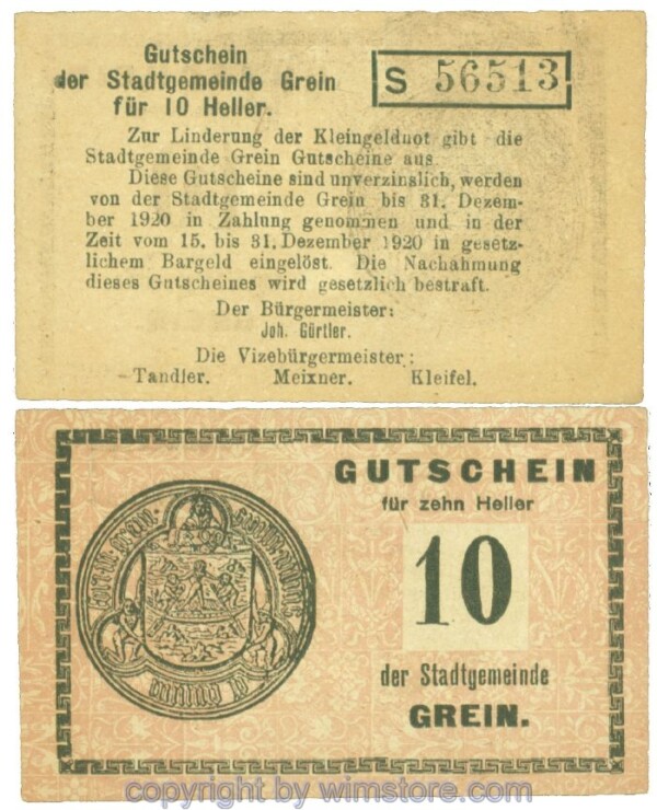 Grein, J00276Ib1, 10 Heller, Buchstabe S; 1-