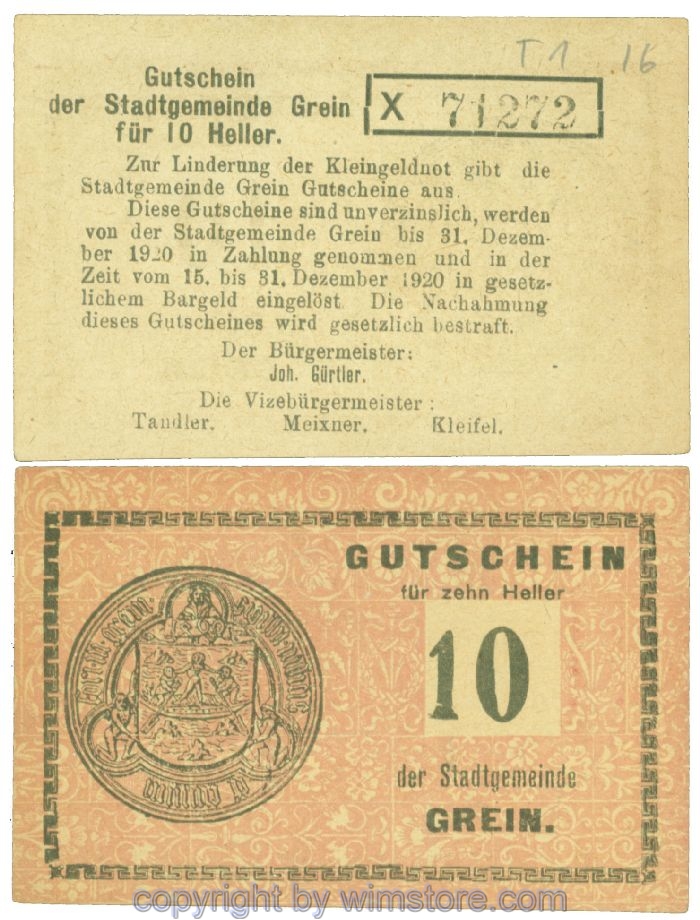 Grein, J00276Ib1, 10 Heller, Buchstabe X; 1-