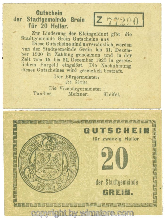 Grein, J00276Ib1, 20 Heller, Buchstabe Z; 1