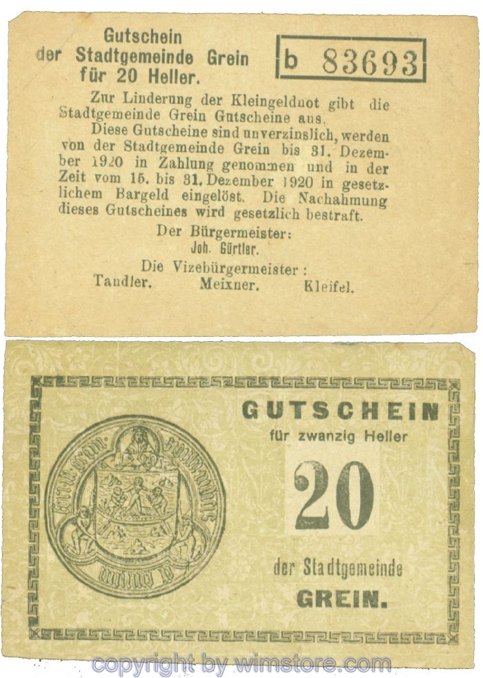 Grein, J00276Ib1, 20 Heller, Buchstabe b; 1-