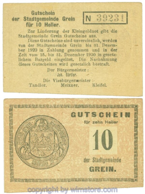 Grein, J00276Ib2, 10 Heller, Buchstabe N; 1