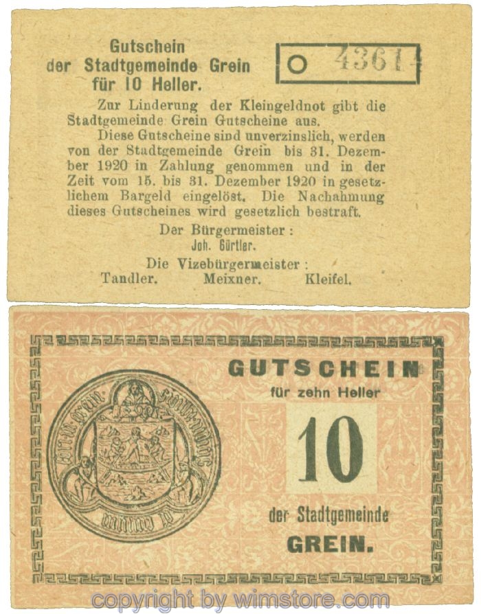Grein, J00276Ib2, 10 Heller, Buchstabe O; 1