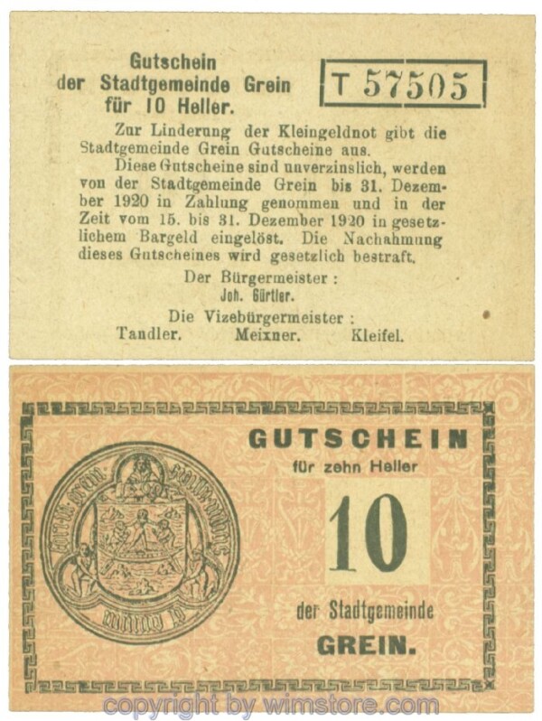 Grein, J00276Ib2, 10 Heller, Buchstabe T; 1-