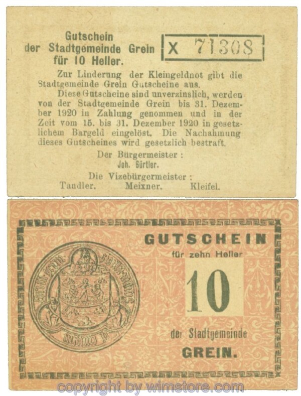 Grein, J00276Ib2, 10 Heller, Buchstabe X; 1-2