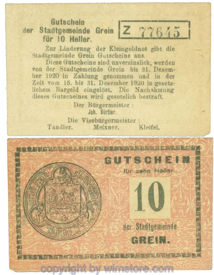 Grein, J00276Ib2, 10 Heller, Buchstabe Z; 1-2