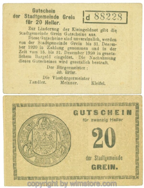 Grein, J00276Ib2, 20 Heller, Buchstabe d; 1-