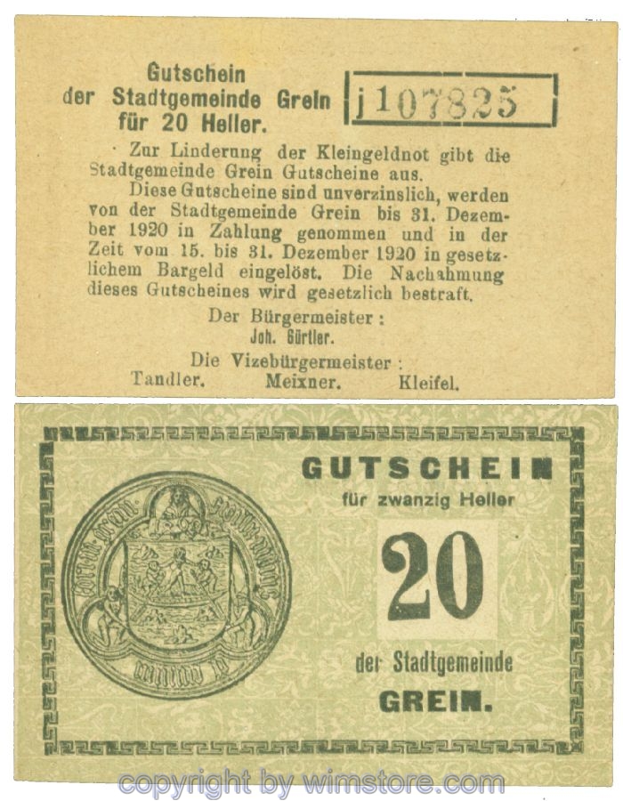 Grein, J00276Ib2, 20 Heller, Buchstabe j; 1