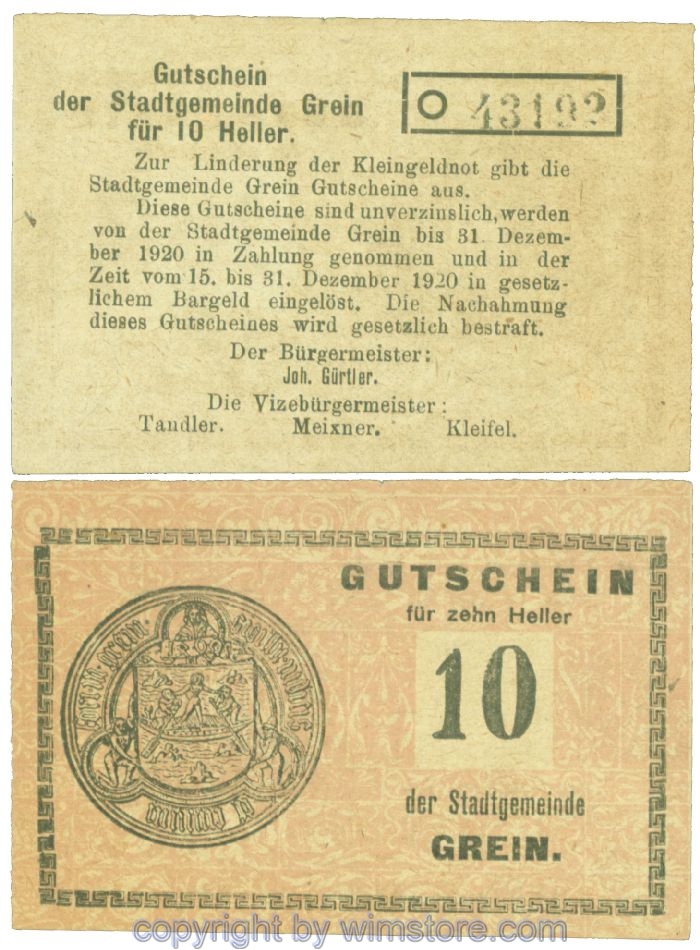 Grein, J00276Ib3, 10 Heller, Buchstabe O; 1