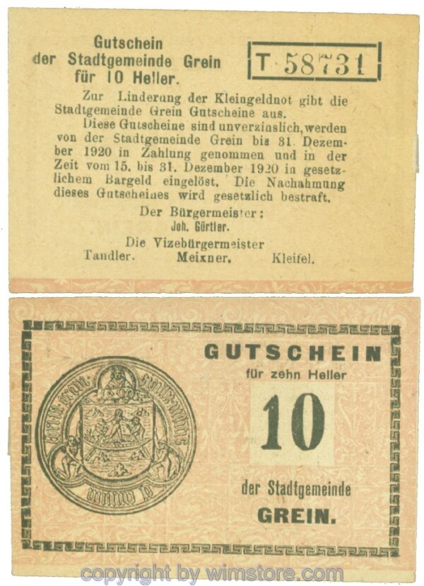Grein, J00276Ib3, 10 Heller, Buchstabe T; 1-