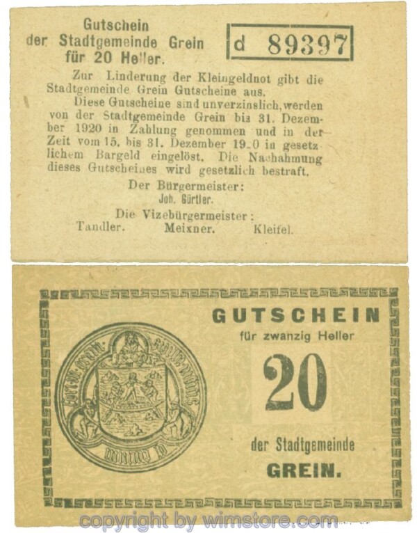 Grein, J00276Ib3, 20 Heller, Buchstabe d; 1