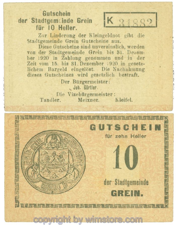 Grein, J00276Ib4, 10 Heller, Buchstabe K; 1